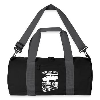 More Than Just a Steering Wheel Operator - Recycelte Duffel Bag - Schwarz/Graphitgrau - Vorne