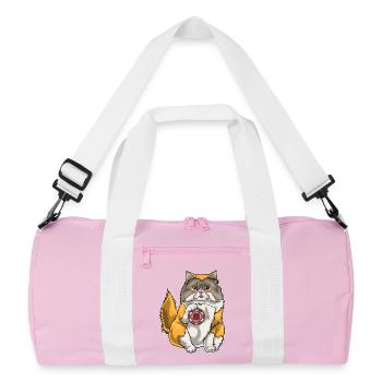 Persische Katze Poker Pokerchips - Recycelte Duffel Bag - Rosa/Weiß - Vorne