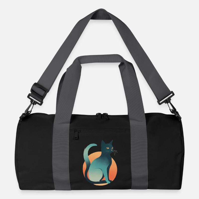 Dunkle Katze Recycelte Duffel Bag