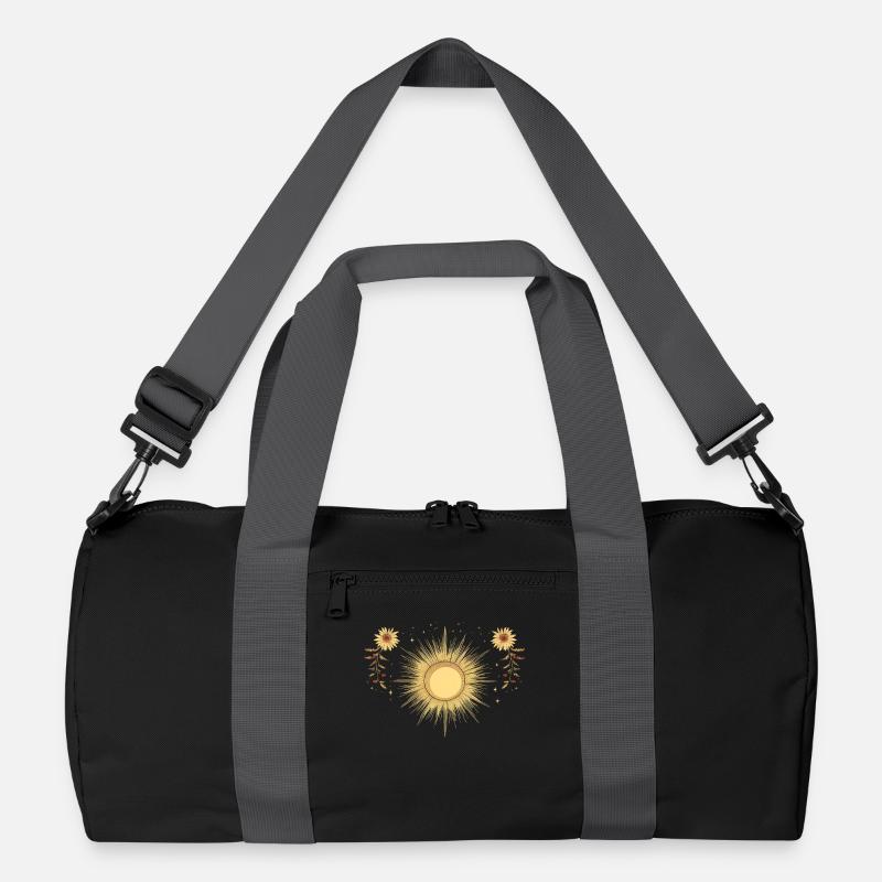 Boho Sun Bohemian Floral Blossoms Graphic Gift Recycled Duffel Bag
