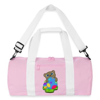 Œufs de Pâques Bear Easter - Sac de sport recyclé - rose/blanc - Devant