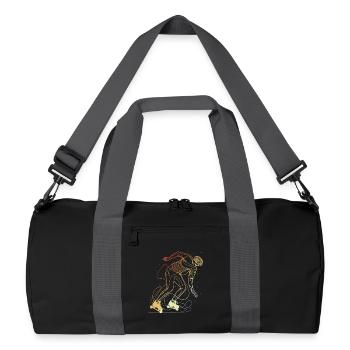 Retro Roller Skater - Recycelte Duffel Bag - Schwarz/Graphitgrau - Vorne