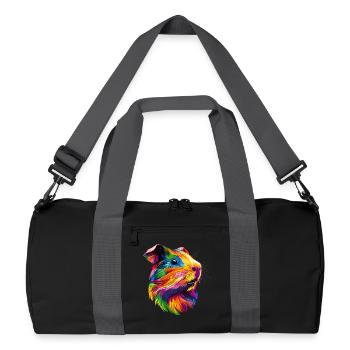 Guinea Pig Rodents Capybara Cute Rodent - Recycled Duffel Bag - black/graphite grey - Front