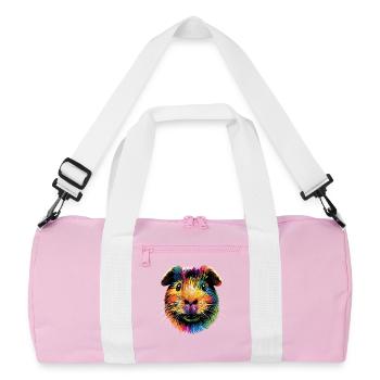 Guinea Pig Rodents Capybara Cute Rodent - Recycled Duffel Bag - pink/white - Front