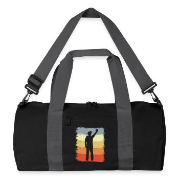 Maler Retro Look - Recycelte Duffel Bag - Schwarz/Graphitgrau - Vorne