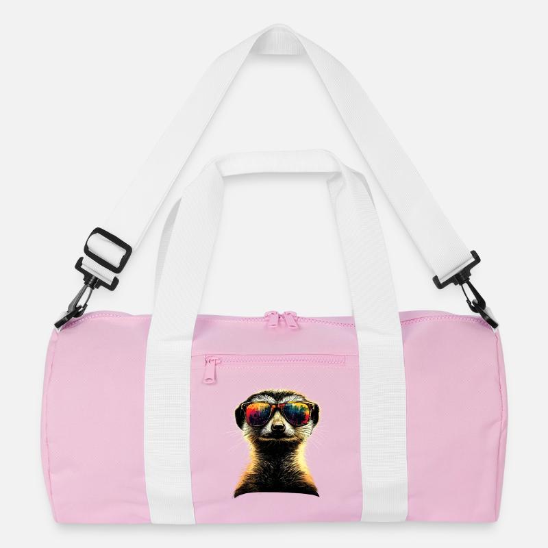 Erdmännchen Sonnenbrille Bunt Süßes Erdmännchen Recycelte Duffel Bag
