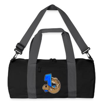 Number 1 Number One - Eel Pisces Motif - Recycled Duffel Bag - black/graphite grey - Front
