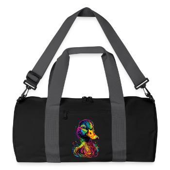 Ente Bunt Regenbogen Stockente Erpel Süße Enten - Recycled Duffel Bag - black/graphite grey - Front
