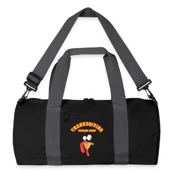 Thanksgiving Cooking Crew Familien Outfit - Recycelte Duffel Bag - Schwarz/Graphitgrau - Vorne