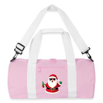 Cooler Weihnachtsmann mit Sonnenbrille Spaß Weihnachten Urlaub - Recycelte Duffel Bag - Rosa/Weiß - Vorne