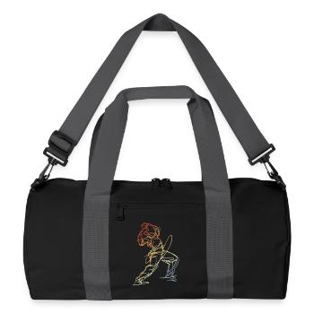 Croquis de breakdancer - Sac de sport recyclé - noir/gris graphite - Devant