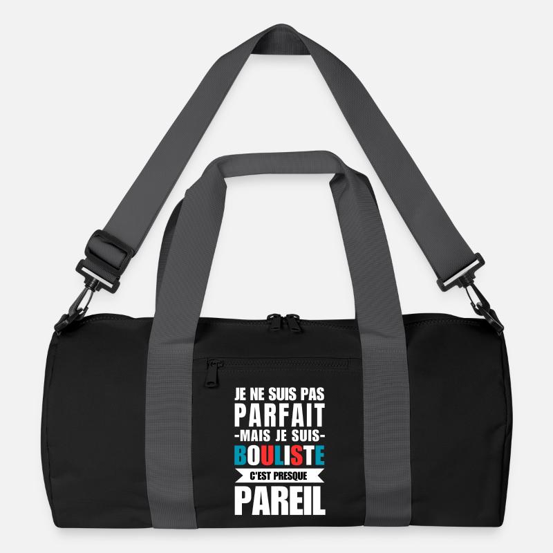 Ich bin nicht perfekt, aber ich bin ein Bowler. - Recycelte Duffel Bag - Schwarz/Graphitgrau