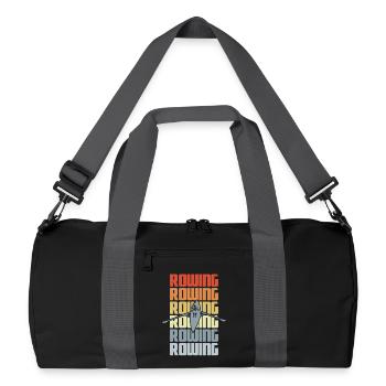 Aviron d’époque - Sac de sport recyclé - noir/gris graphite - Devant
