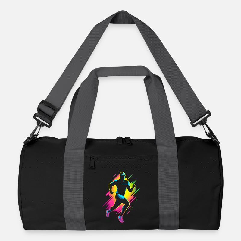 Marathon Läufer Comic Look Recycelte Duffel Bag
