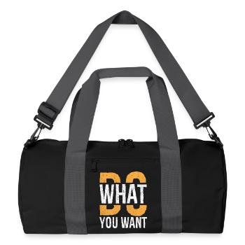 do what you want - Recycled Duffel Bag - black/graphite grey - Front