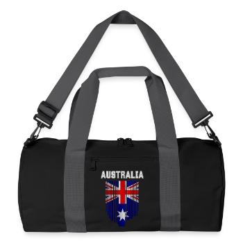 Australische Flagge, Australischer Stolz - Recycelte Duffel Bag - Schwarz/Graphitgrau - Vorne