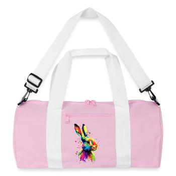 Bunny Rabbit Lover Hare Bunny Cute Bunnies - Recycled Duffel Bag - pink/white - Front