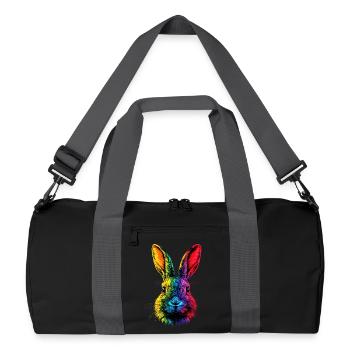 Bunny Rabbit Lover Hare Bunny Cute Bunnies - Recycled Duffel Bag - black/graphite grey - Front