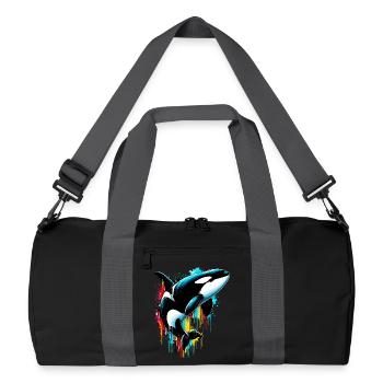 Killer whale - Recycled Duffel Bag - black/graphite grey - Front