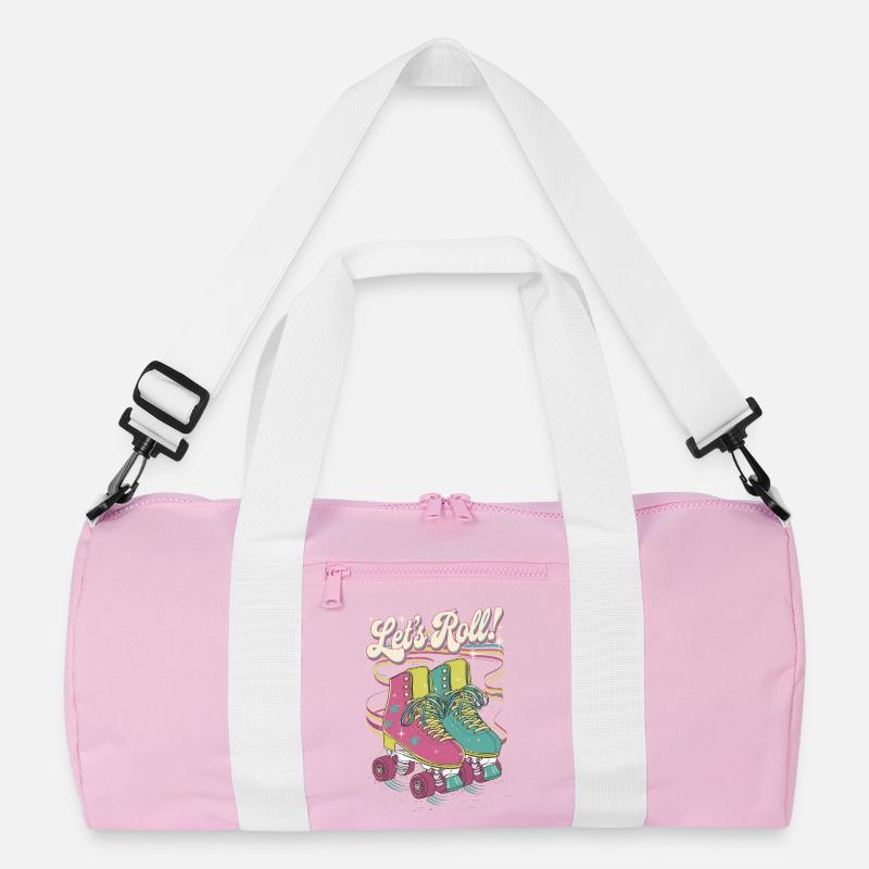 Let's Roll Buntes Retro-Rollschuh-Design Recycelte Duffel Bag