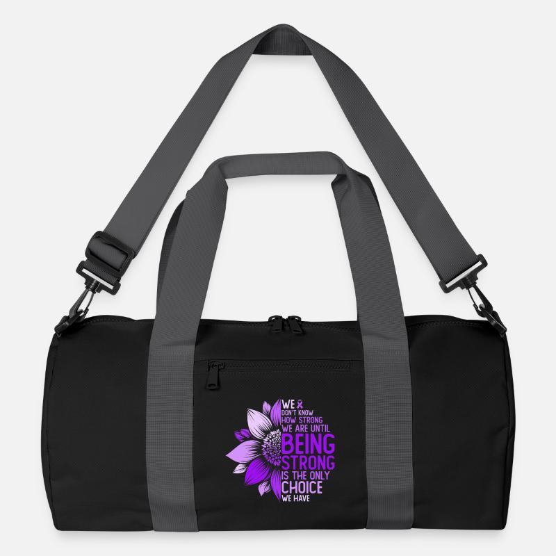 Krebs Bewusstein Sonnenblume Motivation Geschenk Recycelte Duffel Bag