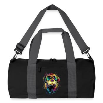 Otter Sea Otter Otter Marten Love Cute Otter - Recycled Duffel Bag - black/graphite grey - Front