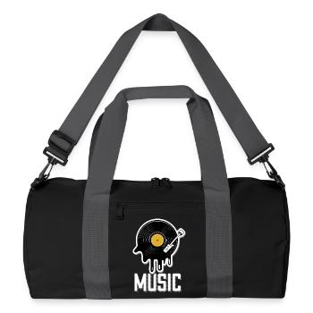 Tenue rétro d’enregistrement de musique pour musiciens et musiciens - Sac de sport recyclé - noir/gris graphite - Devant