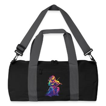 Violin Girl Retrowave - Recycled Duffel Bag - black/graphite grey - Front