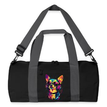 Maîtresse de chien Chihuahua J’aime les chihuahuas mignons - Sac de sport recyclé - noir/gris graphite - Devant