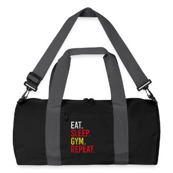 Eat Sleep Gym Repeat pour les sports de fitness - Sac de sport recyclé - noir/gris graphite - Devant