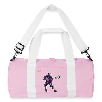 Graphiques de joueur de crosse - Sac de sport recyclé - rose/blanc - Devant