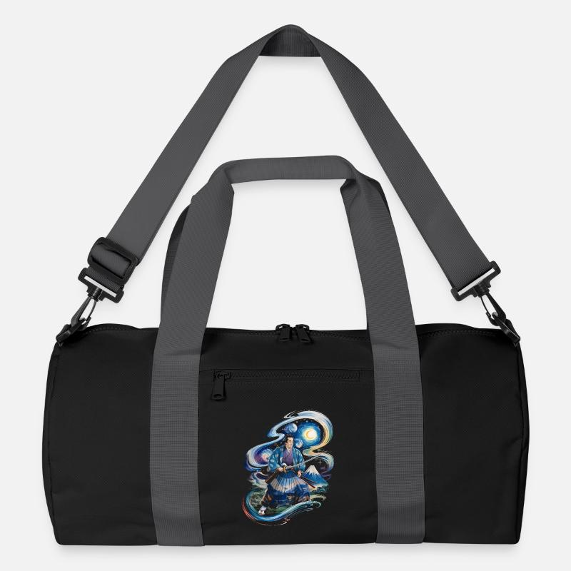 Samurai Ronin Mount Fuji japanisch Recycelte Duffel Bag