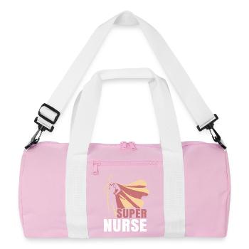 Infirmière – Infirmière super-héroïne - Sac de sport recyclé - rose/blanc - Devant