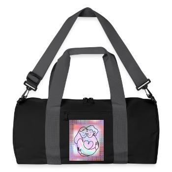 Humaine préférée : mère, fille, sœur, petite amie - Sac de sport recyclé - noir/gris graphite - Devant