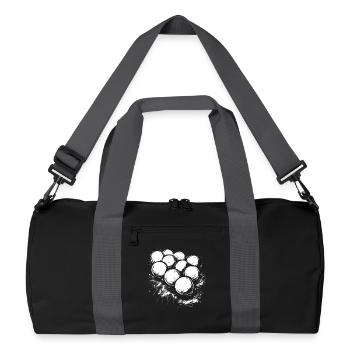 Billardkugeln Gaffiti - Recycelte Duffel Bag - Schwarz/Graphitgrau - Vorne