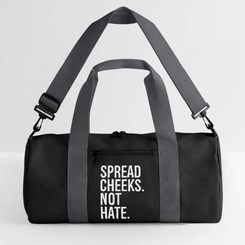 spread cheeks not hate Recycled Duffel Bag