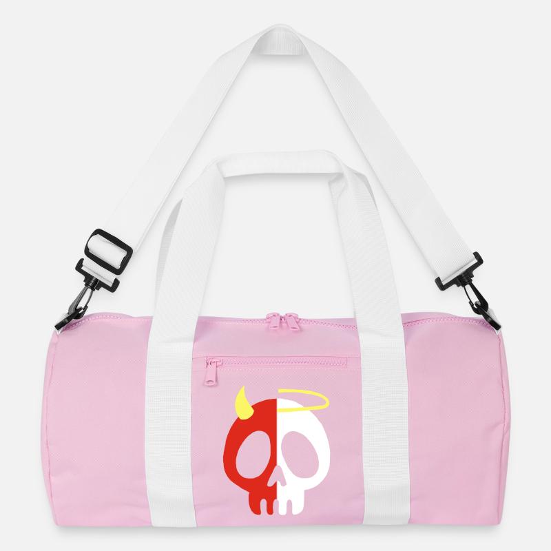 Engel und Dämon Schädel Recycelte Duffel Bag