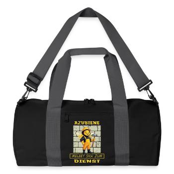 Stagiaire artisane - Sac de sport recyclé - noir/gris graphite - Devant