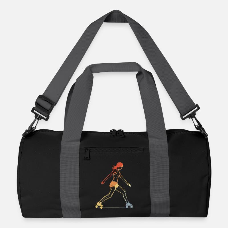 Weiblicher Roller Skater Recycelte Duffel Bag