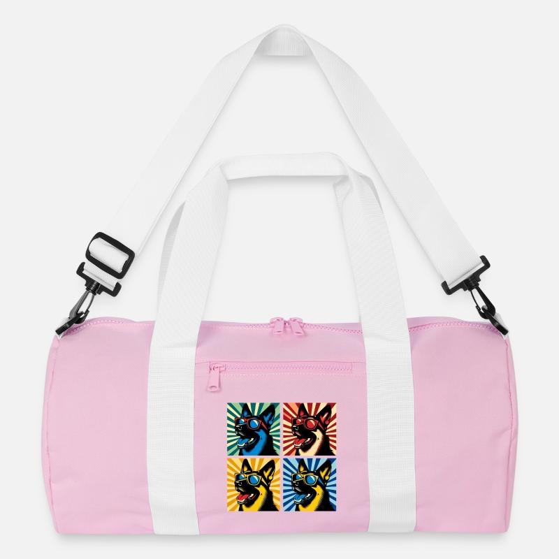 Schäfer Pop Art Bär, Teddy, Keks, Waffeln Recycelte Duffel Bag
