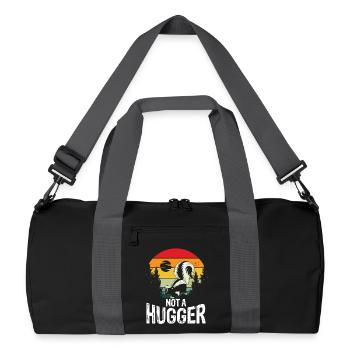 Not a hugger skunk - Recycelte Duffel Bag - Schwarz/Graphitgrau - Vorne