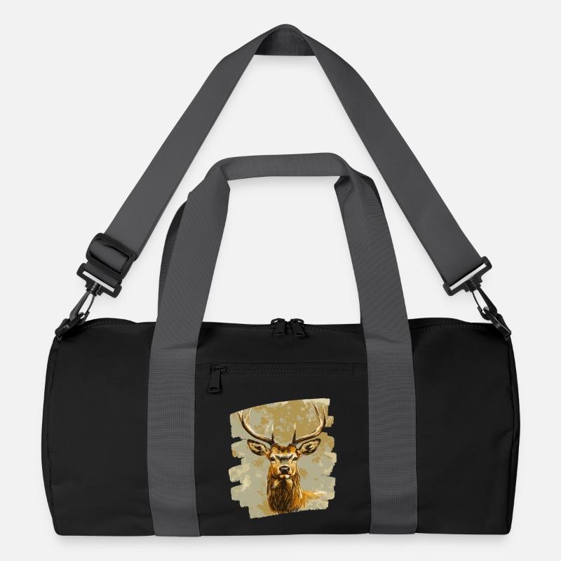 Hirsch mit Geweih Recycelte Duffel Bag