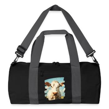 Éleveur de vaches - Sac de sport recyclé - noir/gris graphite - Devant