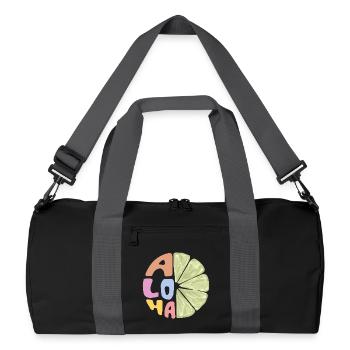 Aloha - Recycelte Duffel Bag - Schwarz/Graphitgrau - Vorne