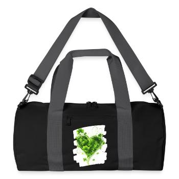 Saint-Patrick Shamrock Heart - Sac de sport recyclé - noir/gris graphite - Devant