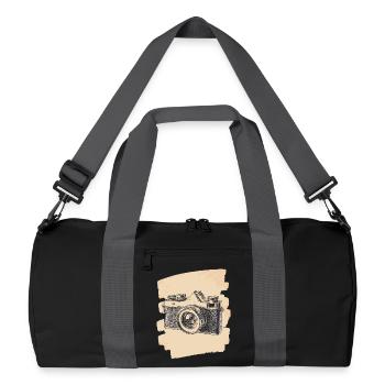 Camera Photographer Photo - Recycled Duffel Bag - black/graphite grey - Front