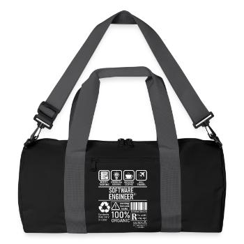 Software Engineer multi tasking problem solving - Recycelte Duffel Bag - Schwarz/Graphitgrau - Vorne
