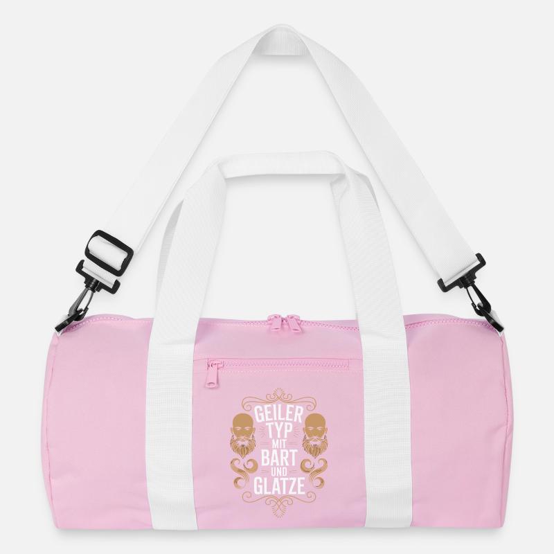 Geiler Typ Mit Bart & Glatze Glatzkopf Bartträger Recycelte Duffel Bag