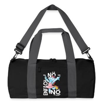 Nö Einfach Nö Lustig Spruch Ironie Arbeit Sprüche - Recycelte Duffel Bag - Schwarz/Graphitgrau - Vorne