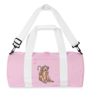Lunettes de singe - Sac de sport recyclé - rose/blanc - Devant